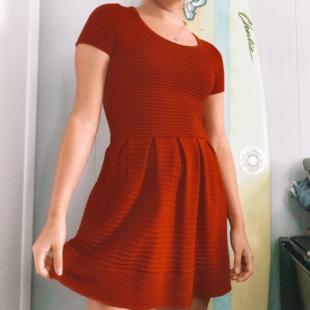 Red Skater Skirt Dress